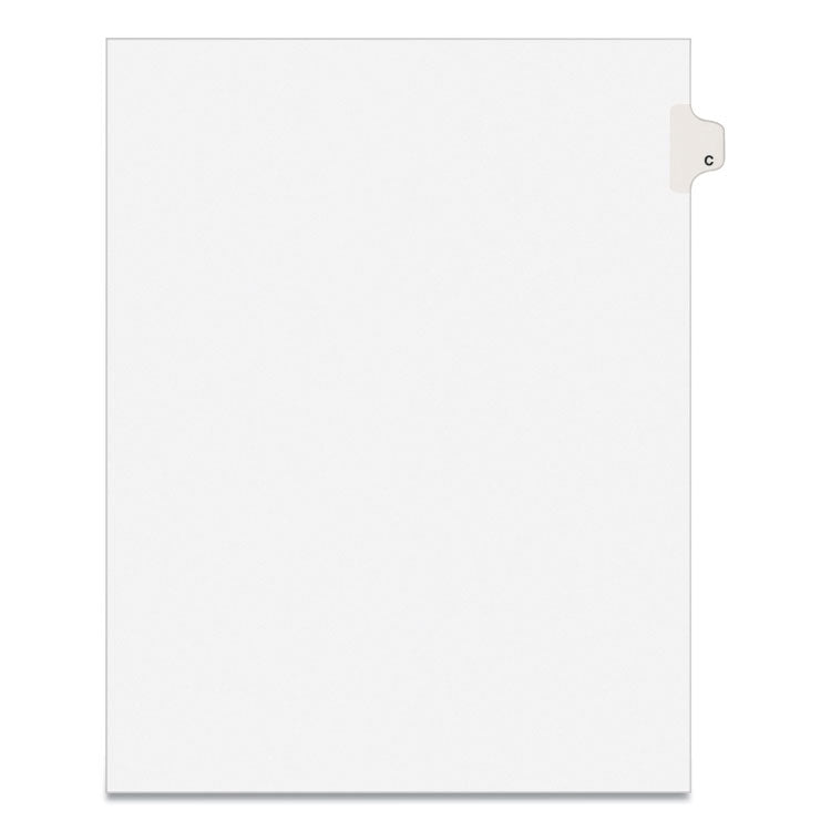 Preprinted Legal Exhibit Side Tab Index Dividers, Avery Style, 26-Tab, C, 11 X 8.5, White, 25/pack, (1403)