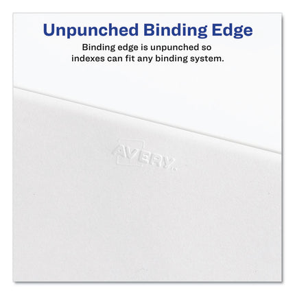 Preprinted Legal Exhibit Side Tab Index Dividers, Avery Style, 10-Tab, 2, 11 X 8.5, White, 25/pack