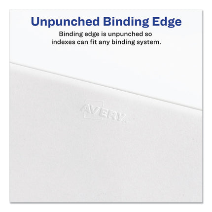 Preprinted Legal Exhibit Side Tab Index Dividers, Avery Style, 11-Tab, 1 To 10, 11 X 8.5, White, 1 Set