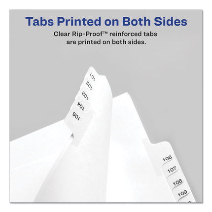 Preprinted Legal Exhibit Side Tab Index Dividers, Allstate Style, 10-Tab, 3, 11 X 8.5, White, 25/pack