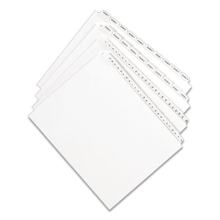 Preprinted Legal Exhibit Side Tab Index Dividers, Allstate Style, 25-Tab, 76 To 100, 11 X 8.5, White, 1 Set, (1704)
