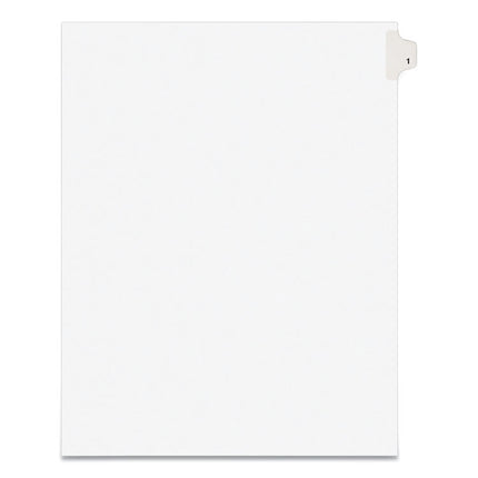 Preprinted Legal Exhibit Side Tab Index Dividers, Avery Style, 10-Tab, 1, 11 X 8.5, White, 25/pack