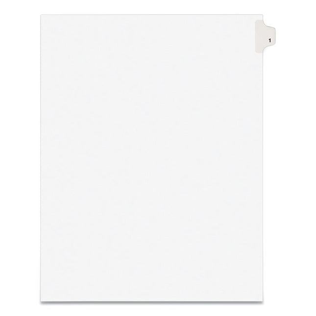 Preprinted Legal Exhibit Side Tab Index Dividers, Avery Style, 10-Tab, 1, 11 X 8.5, White, 25/pack