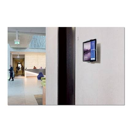 Wall-Mounted Tablet Holder, Silver/charcoal Gray