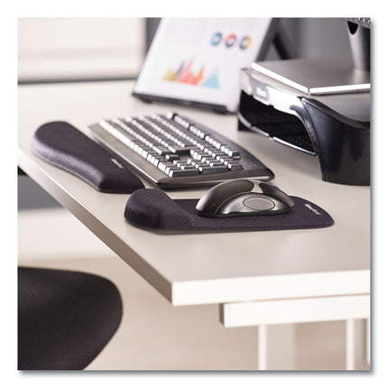 PlushTouch Mouse Pad with Wrist Rest, 7.25 x 9.38, Graphite