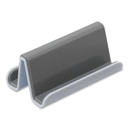 Fusion Double-Sided Business Card Holder, Holds 2.25 X 4 Cards, Polypropylene, Gray/white
