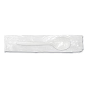 Individually Wrapped Mediumweight Cutlery, Soup Spoon, Plastic, White, 1,000/Carton