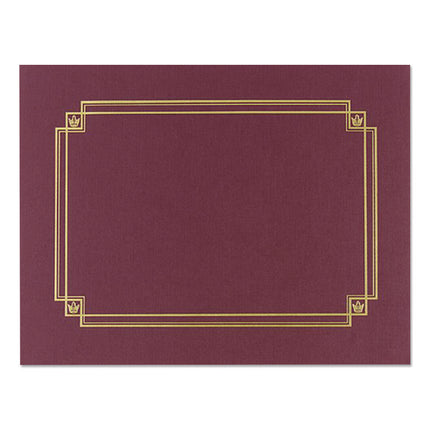 Premium Textured Certificate Holder, 12.65 X 9.75, Burgundy, 3/pack