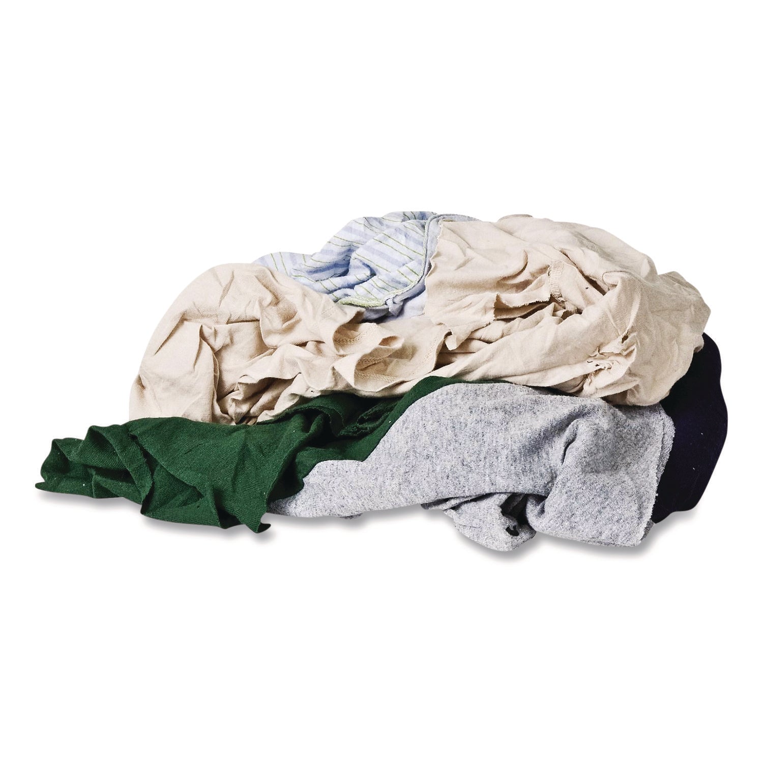 Reclaimed Color T-Shirt Rags, Assorted, 125/box