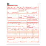 CMS-1500 Health Insurance Claim Form, One-Part (No Copies), 8.5 x 11, 1,000 Forms Total