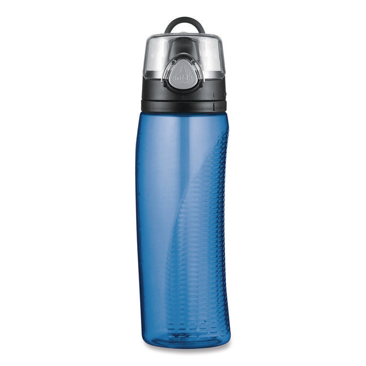 Intak by Thermos Hydration Bottle with Meter, 24 oz, Plastic, Blue
