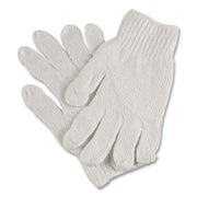 PRO CTPS400/NLW SERIES NATURAL WHITE STRING KNIT GLOVES, 7 GAUGE, MEDIUM, WHITE, 12 PAIRS