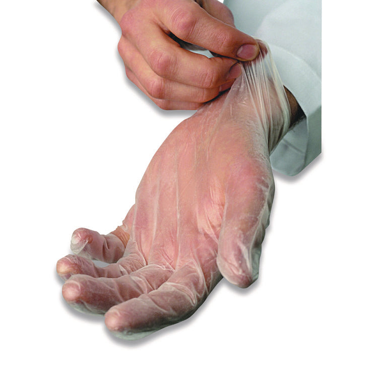 V5101 SERIES LATEX-FREE POWDERED VINYL GLOVES, 3 MIL, X-LARGE, CLEAR, 100/BOX