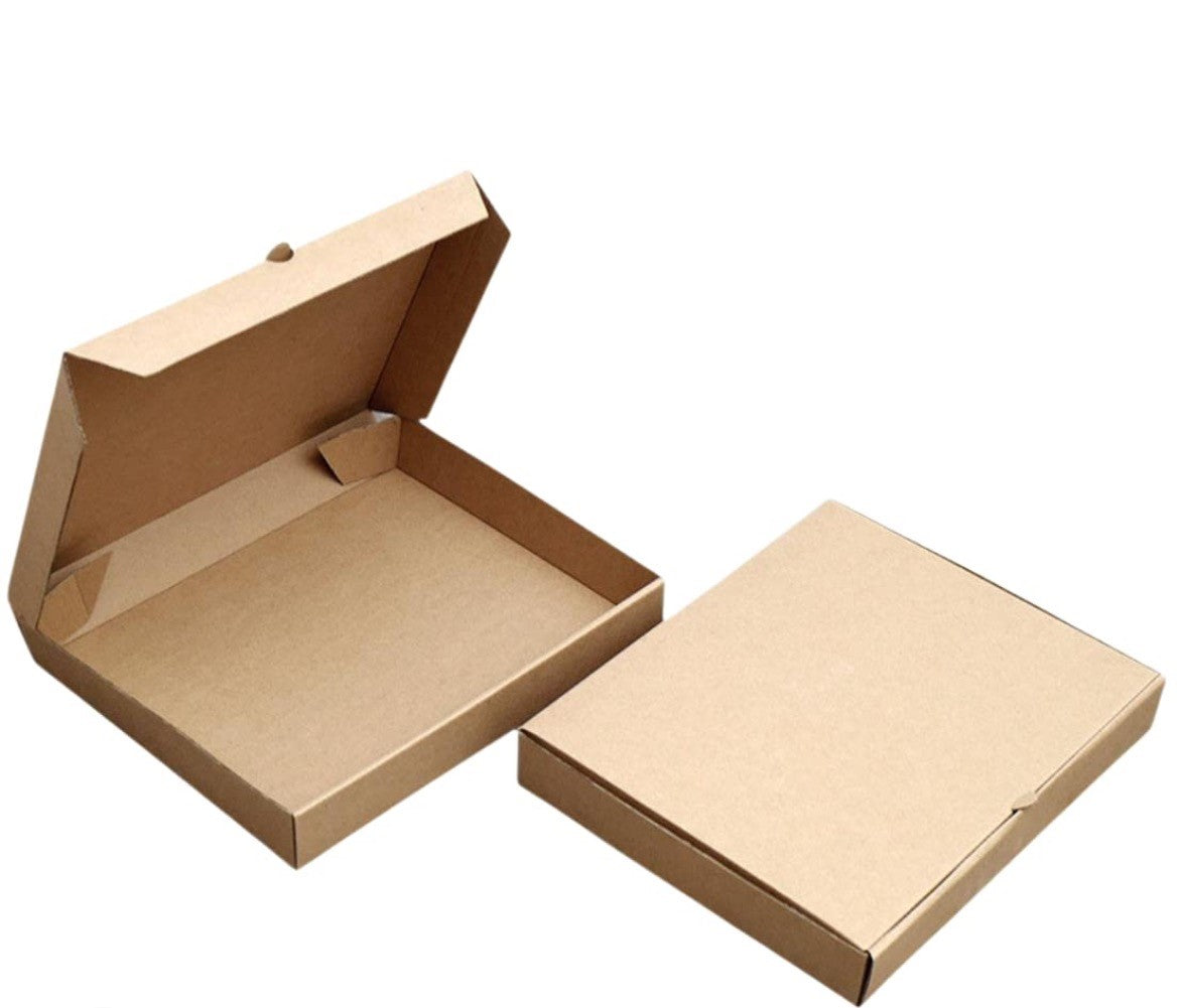 Nemco 12x12x2 Kraft Plain Pizza Box Kraft / Kraft B Flute 50 / cs