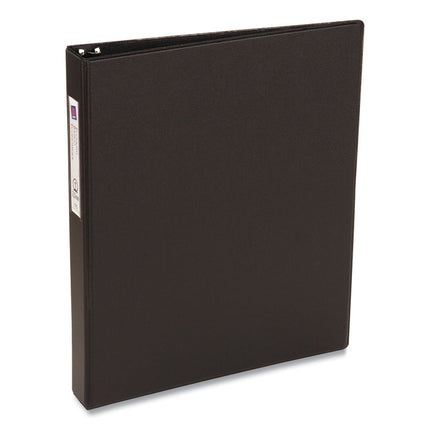Economy Non-View Binder With Round Rings, 3 Rings, 1" Capacity, 11 X 8.5, Black, (4301)