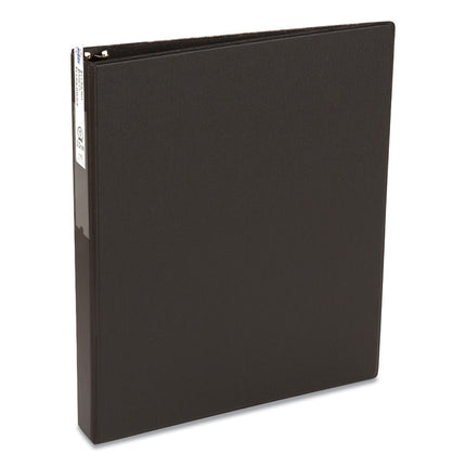 Economy Non-View Binder With Round Rings, 3 Rings, 1" Capacity, 11 X 8.5, Black, (4301)
