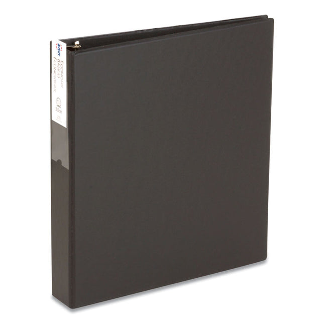 Economy Non-View Binder With Round Rings, 3 Rings, 1.5" Capacity, 11 X 8.5, Black, (4401)