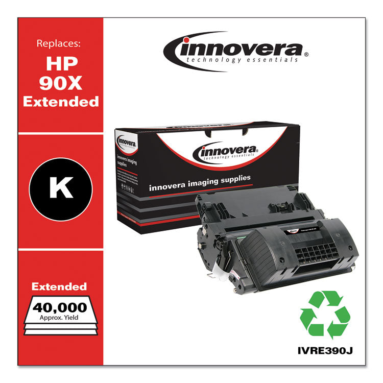 Remanufactured Black Extended-Yield Toner, Replacement for 90X (CE390XJ), 40,000 Page-Yield