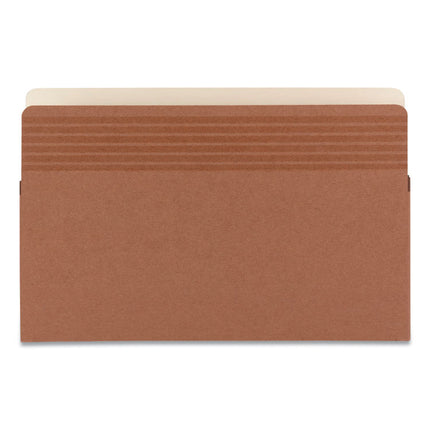 Easy Grip Pockets, 3.5" Expansion, Legal Size, Redrope, 25/box