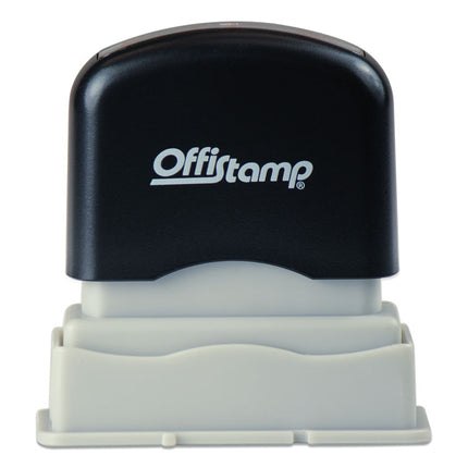 Pre-Inked Message Stamp, File, 1.63" X 0.38", Red Ink