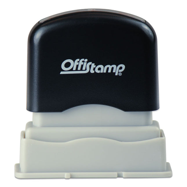 Pre-Inked Message Stamp, File, 1.63" X 0.38", Red Ink