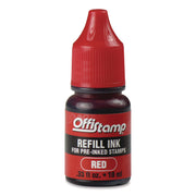 Refill Ink for Pre-Inked Stamps, 0.33 oz, Red