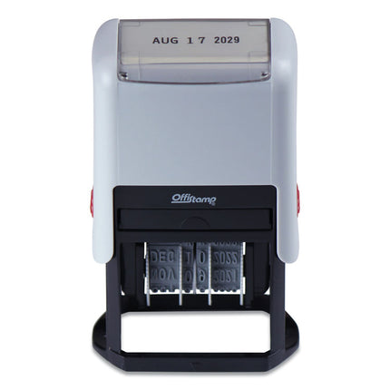 Self-Inking Date Stamp, 5 Years, 1" X 0.38", Black Ink