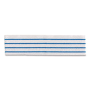 Disposable Microfiber Pad, 4.75 x 19, White/Blue Stripes, 50/Pack, 3 Packs/Carton