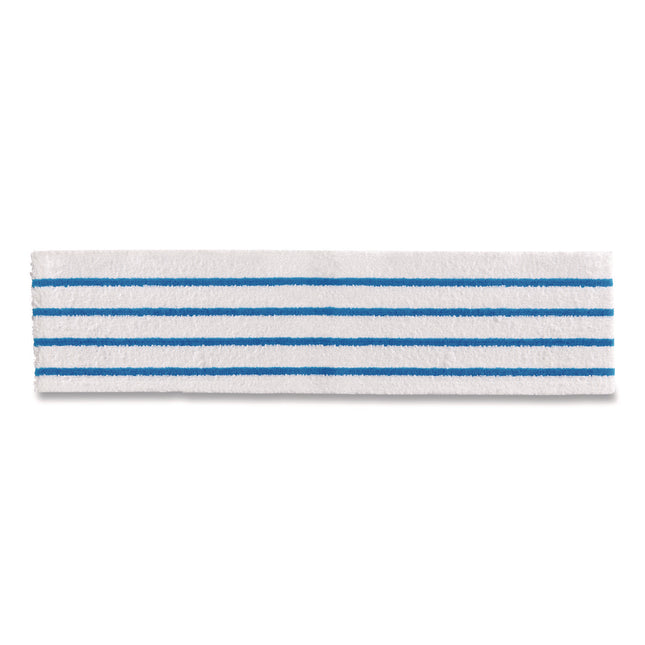 Disposable Microfiber Pad, 4.75 x 19, White/Blue Stripes, 50/Pack, 3 Packs/Carton