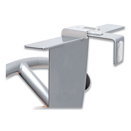 Hanger Shaped Partition Coat Hook, Metal/Foam/ABS, Silver/Black