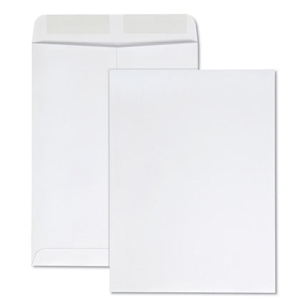 Catalog Envelope, 28 lb Bond Weight Kraft, #10 1/2, Square Flap, Gummed Closure, 9 x 12, White, 100/Box