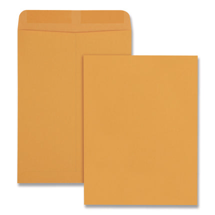 Catalog Envelope, 28 lb Bond Weight Kraft, #10 1/2, Square Flap, Gummed Closure, 9 x 12, Brown Kraft, 100/Box