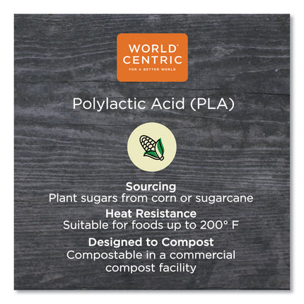 PLA Lids for Fiber Cups, 3.1" Diameter x 0.4" h, Clear, Plastic, 1,000/Carton