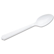 7340000221317, SKILCRAFT Plastic Flatware, Type III, Spoon, White, 100/Pack