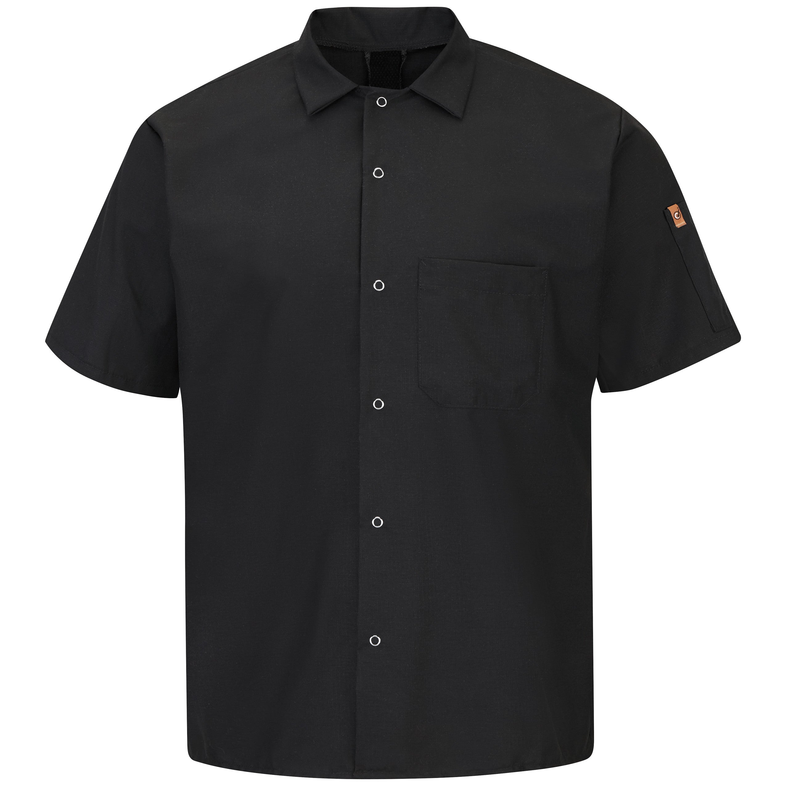 Red Kap® Men's Short Sleeve Cook Shirt with OilBlok + MIMIX® / 502XBK