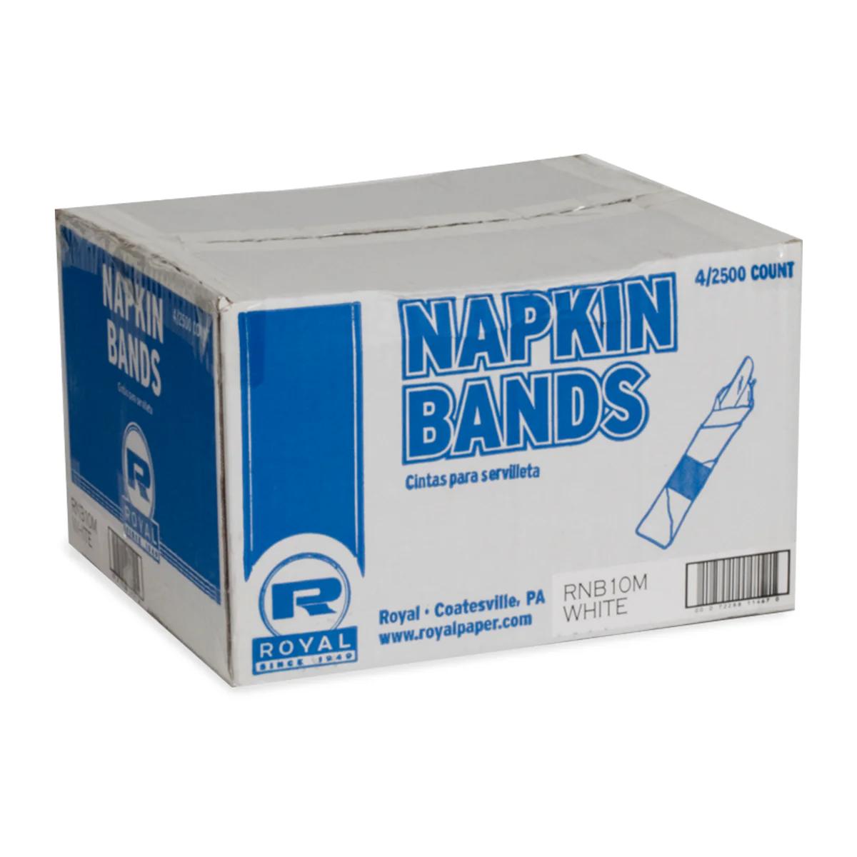 AmerCareRoyal Napkin Band White 4 / 2500 cs