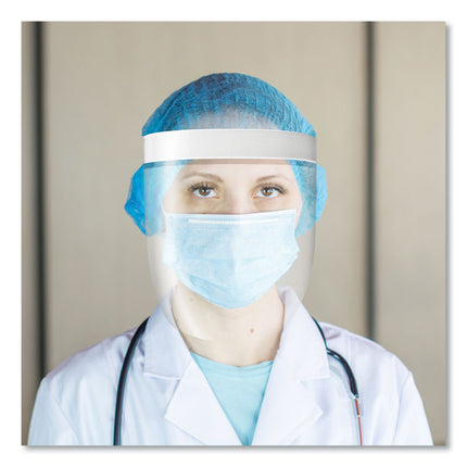 Disposable Face Shield, 13 x 10, Clear, 100/Carton