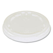 PLA Lids for Fiber Cups, 3.1" Diameter x 0.4" h, Clear, Plastic, 1,000/Carton