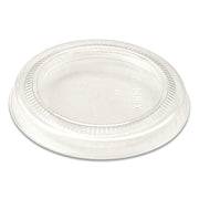 PLA Lids for Fiber Cups, 2.6" Diameter x 0.3" h, Clear, Plastic, 2,000/Carton