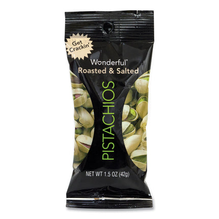Roasted and Salted Pistachios, 1.5 oz Bag, 24/Pack