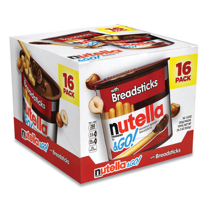 Hazelnut Spread and Breadsticks, 1.8 oz Single-Serve Tub, 16/Pack