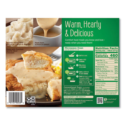 Country Fried Chicken and Gravy, 13.1 oz Bowl, 5/Pack