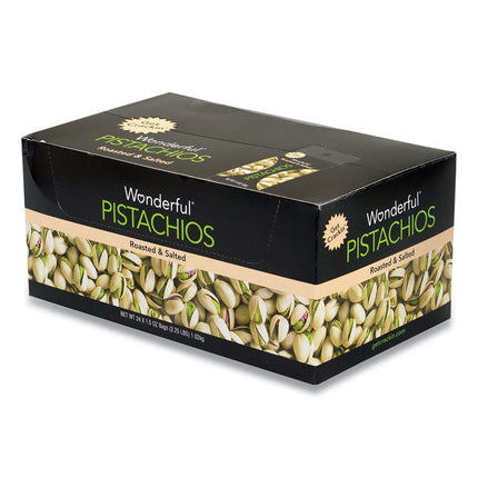 Roasted and Salted Pistachios, 1.5 oz Bag, 24/Pack
