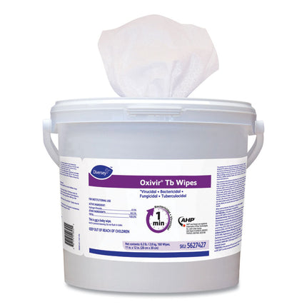 Oxivir TB Disinfectant Wipes, 11 x 12, White, 160/Bucket, 4 Buckets/Carton