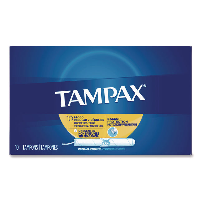 Cardboard Applicator Tampons, Regular, 10/box