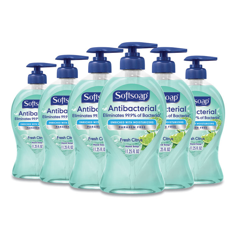 Antibacterial Hand Soap, Fresh Citrus Scent, 11.25 oz, 6/Carton
