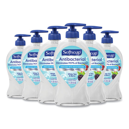 Antibacterial Hand Soap, White Tea and Berry Fusion Scent, 11.25 oz, 6/Carton