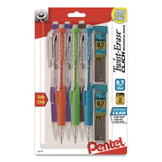 Twist-Erase CLICK Mechanical Pencil, 0.7 mm, HB (#2), Black Lead, Assorted Barrel Colors, 6/Pack