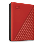 My Passport External Hard Drive, 4 Tb, Usb 3.2, Red