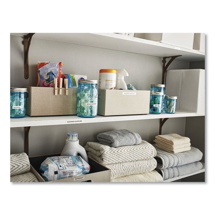 LetraTag Paper Label Tape Cassettes, 0.5" x 13 ft, White, 6/Box